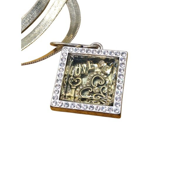 ADO Shadow Box Love Pendant Necklace, Crystals, Heart, and Key Charms with Spell - Picture 4 of 5